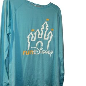 Run Disney Running Marathon Shirt rundisney aqua long sleeve XL mile is magic